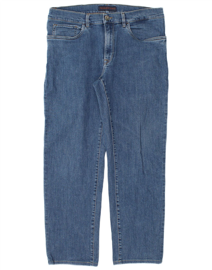 Trussardi Jean Droit W37 L28 Bleu Homme