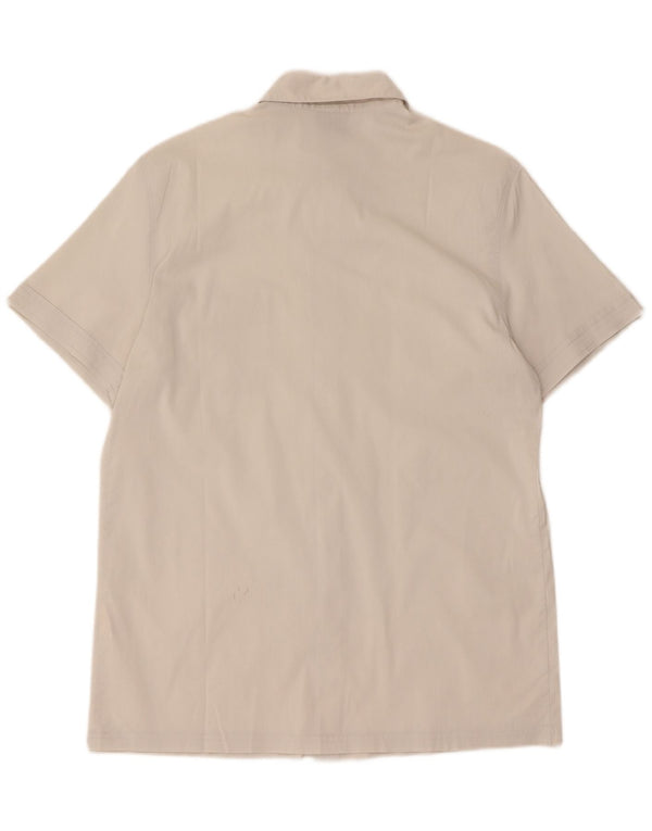 Trussardi Jeans Chemise à Manches Courtes Homme Blanc Moyen Coton