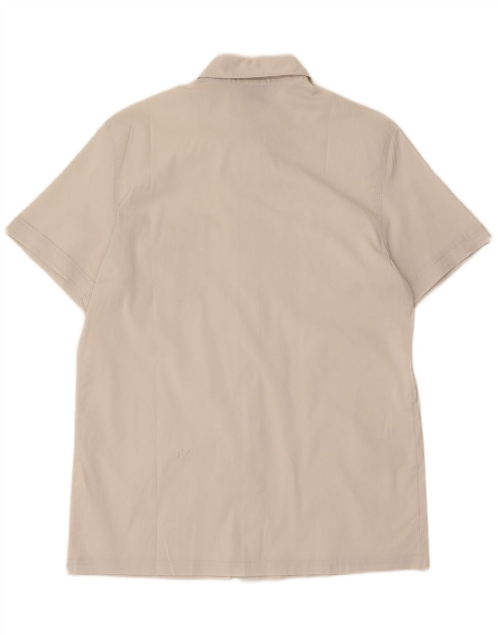 Trussardi Jeans Chemise à Manches Courtes Homme Blanc Moyen Coton