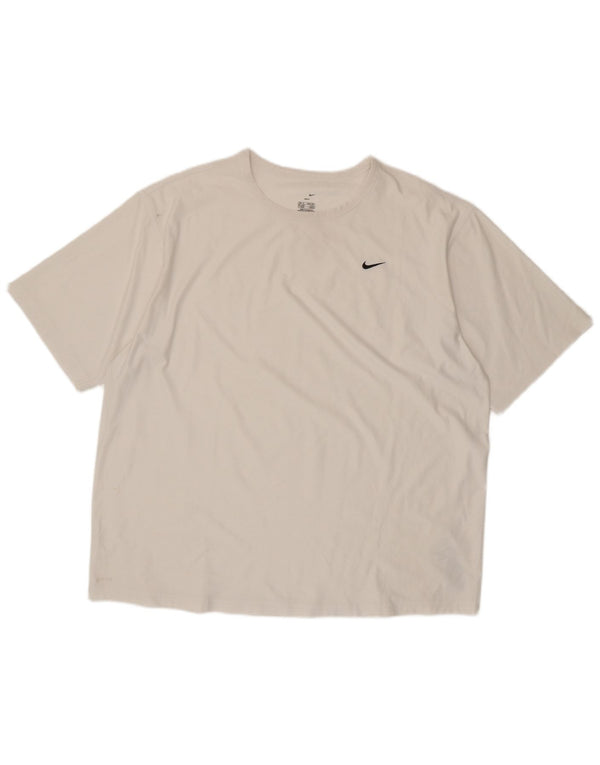 Nike Hommes Dri Fit T-Shirt Haut UK 45/47 XL Blanc Polyester