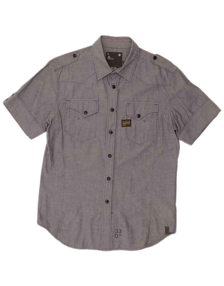 G-Star Chemise militaire à manches courtes homme gris moyen coton