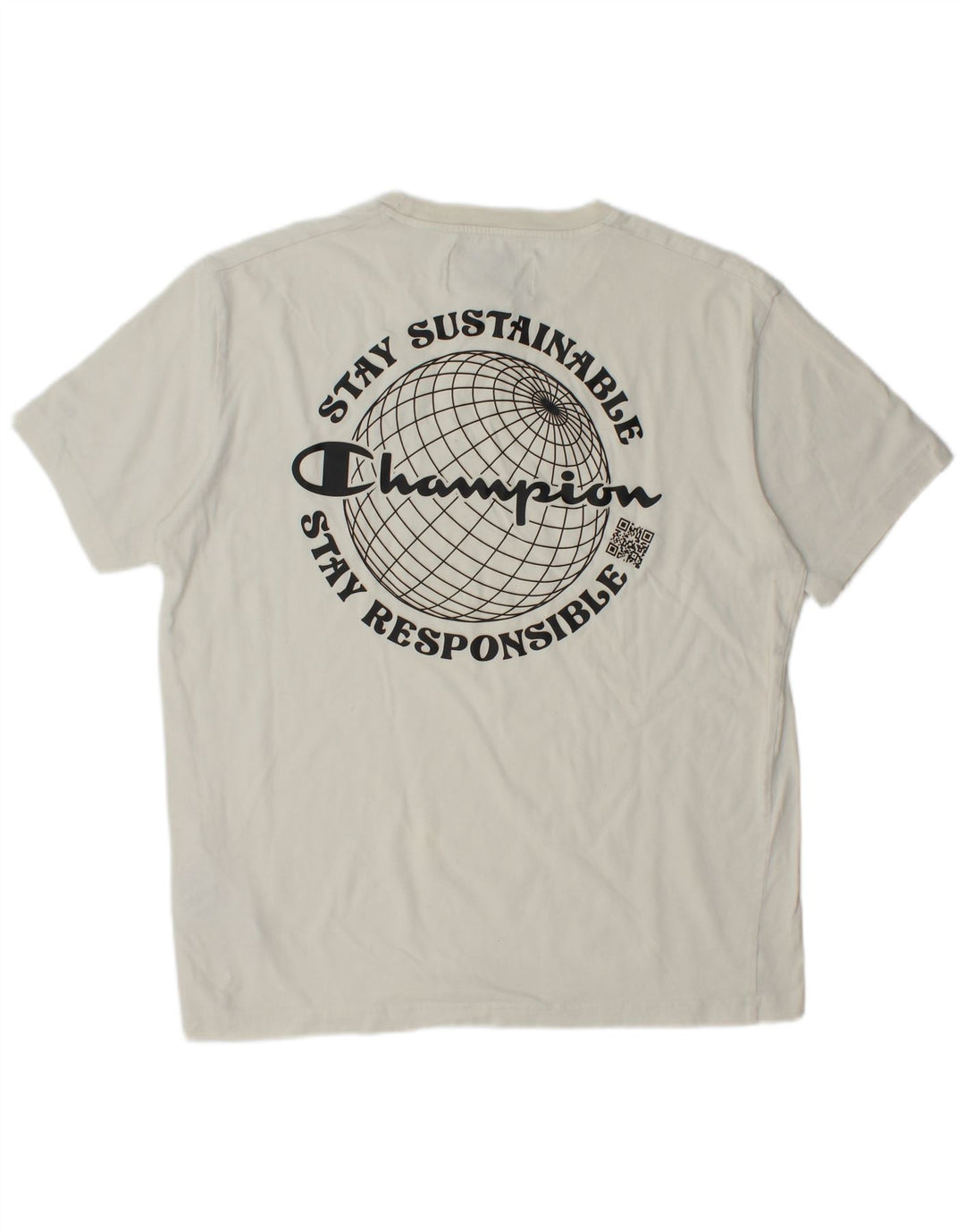 CHAMPION T-Shirt Graphique Homme Grand Blanc Coton