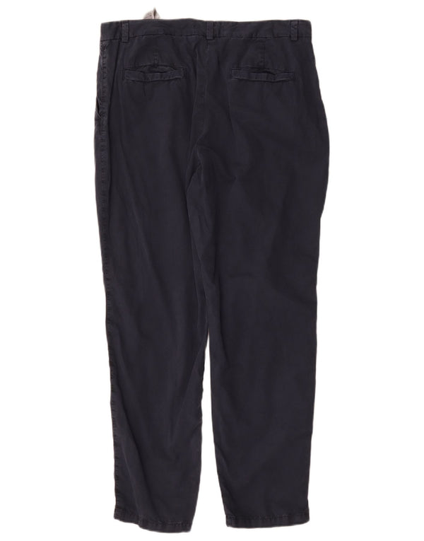 Marks & Spencer Pantalon chino régulier pour femme UK 14 Large W34 L28 Bleu marine