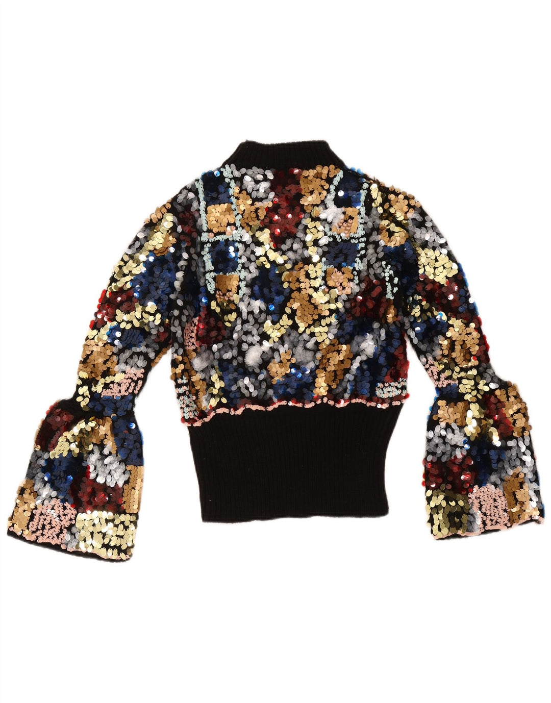 Zara Pull col roulé pour femme UK 12 Medium Multicolore Moucheté