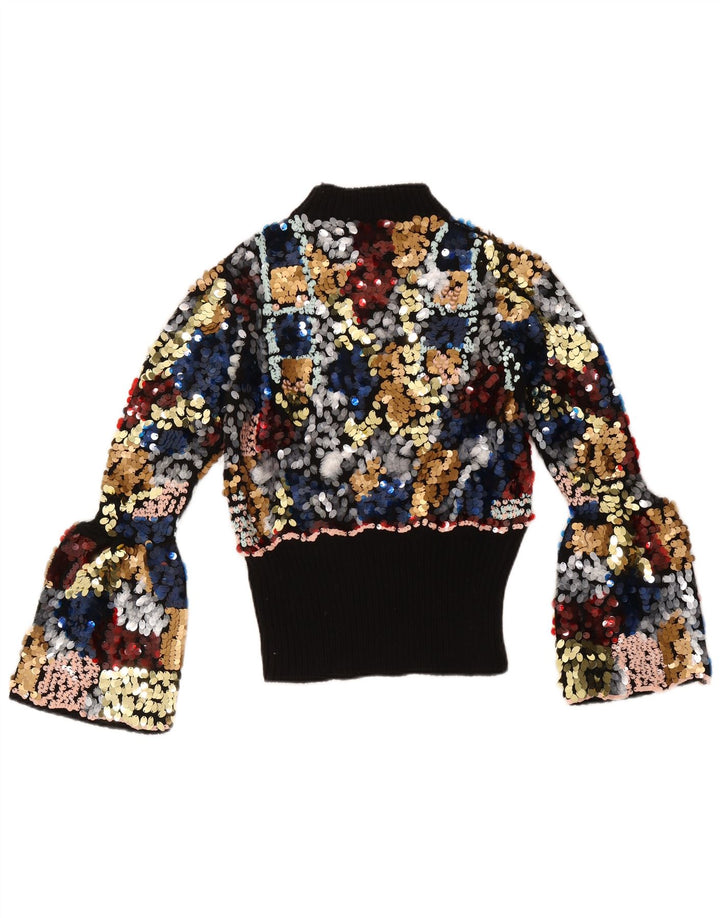 Zara Pull col roulé pour femme UK 12 Medium Multicolore Moucheté