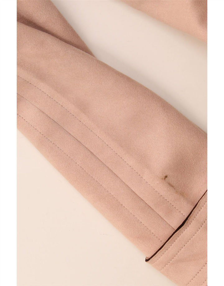 Zara Manteau en faux suède pour femme UK 44 Polyester rose moyen
