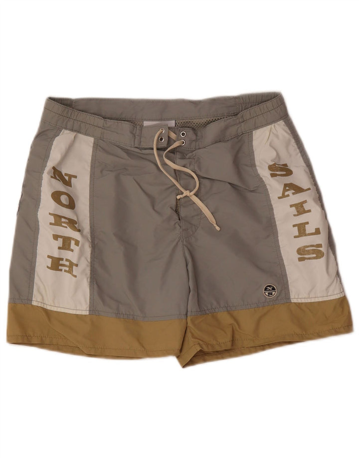 North Sails Short de Bain Graphic Homme Gris Moyen Colourblock Polyamide
