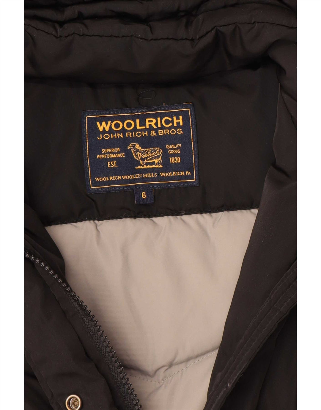 Woolrich Veste matelassée à capuche pour fille 5-6 ans Noir