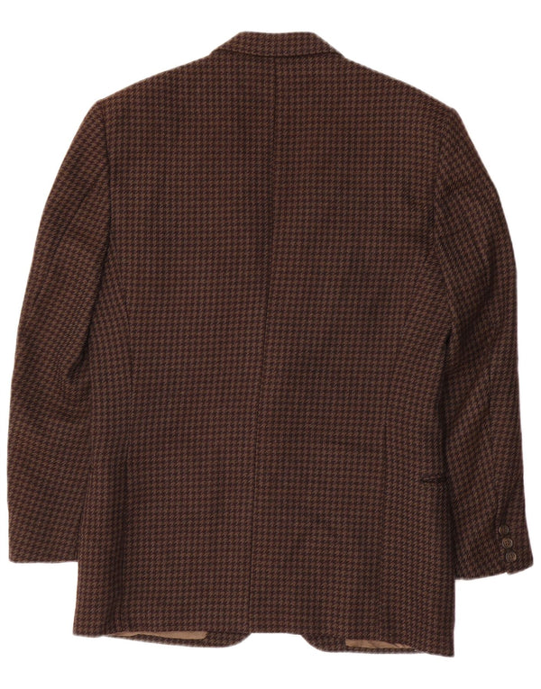 Valentino Veste Blazer Homme UK 38 Marron Moyen Pied-de-Poule Classique