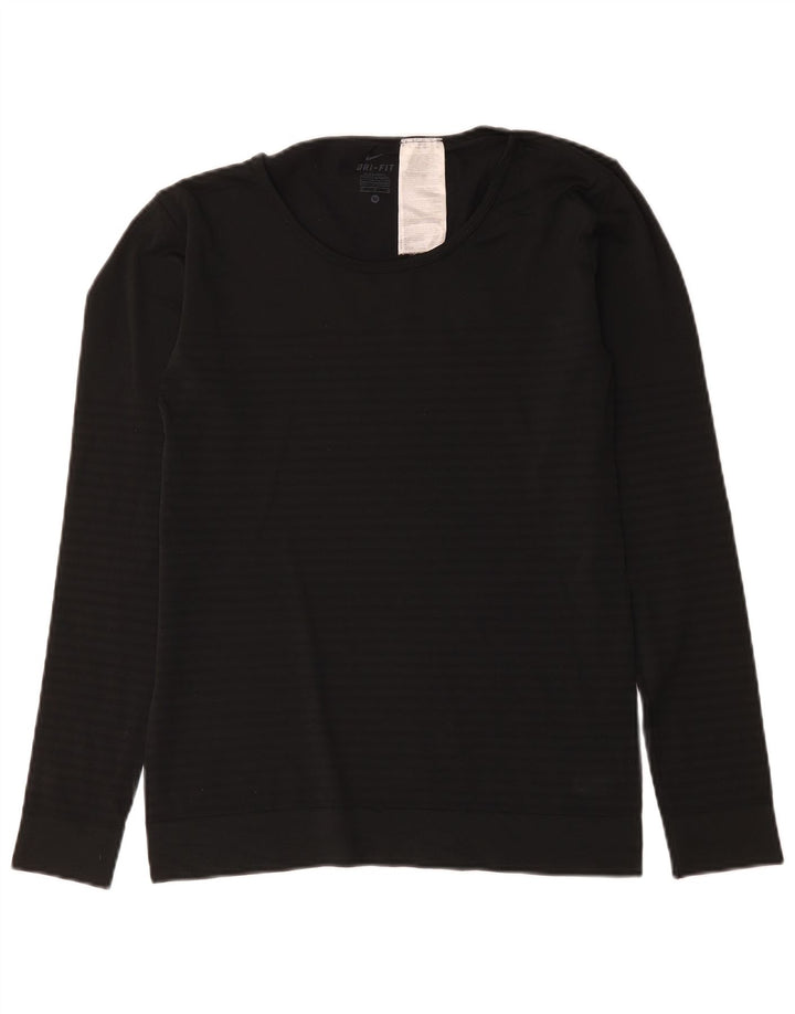 Nike Haut Dri Fit à manches longues pour homme Noir moyen Polyester