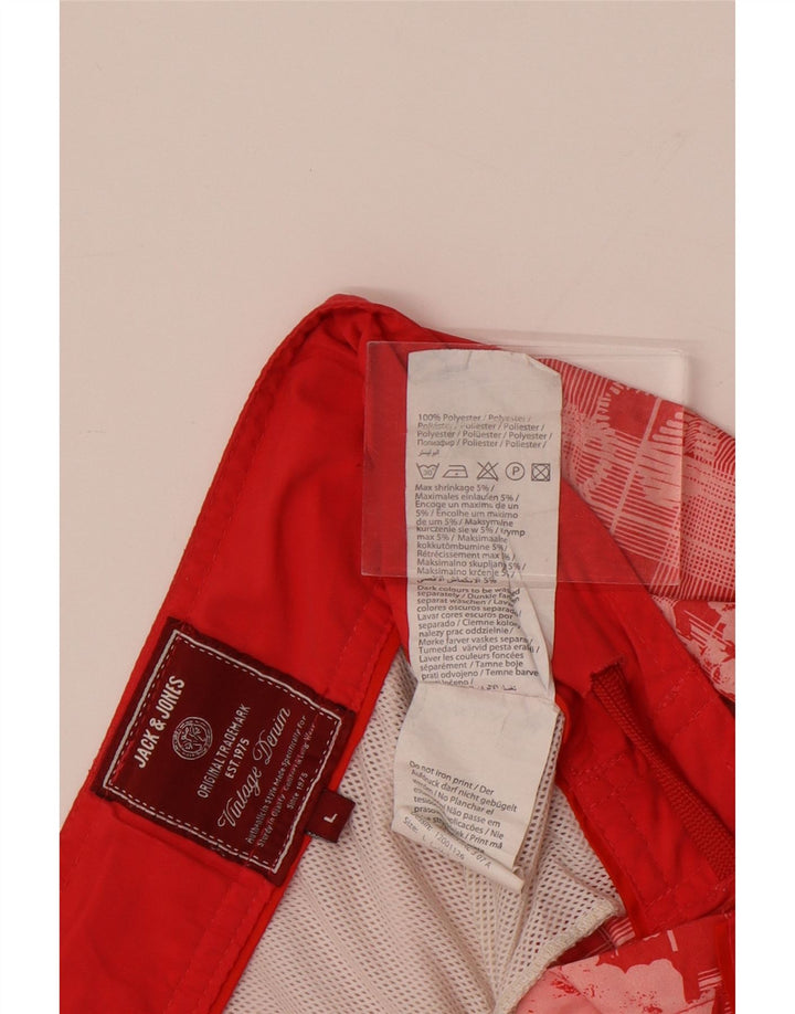 Jack & Jones Short de Bain Homme Grand Rouge Floral Polyester