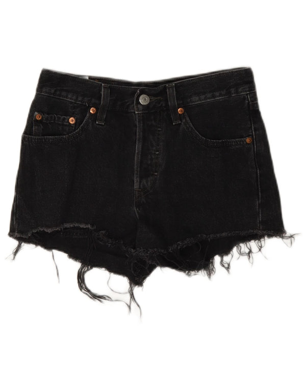 Levi's Short en Jean 501 Femme W24 XS Gris Coton