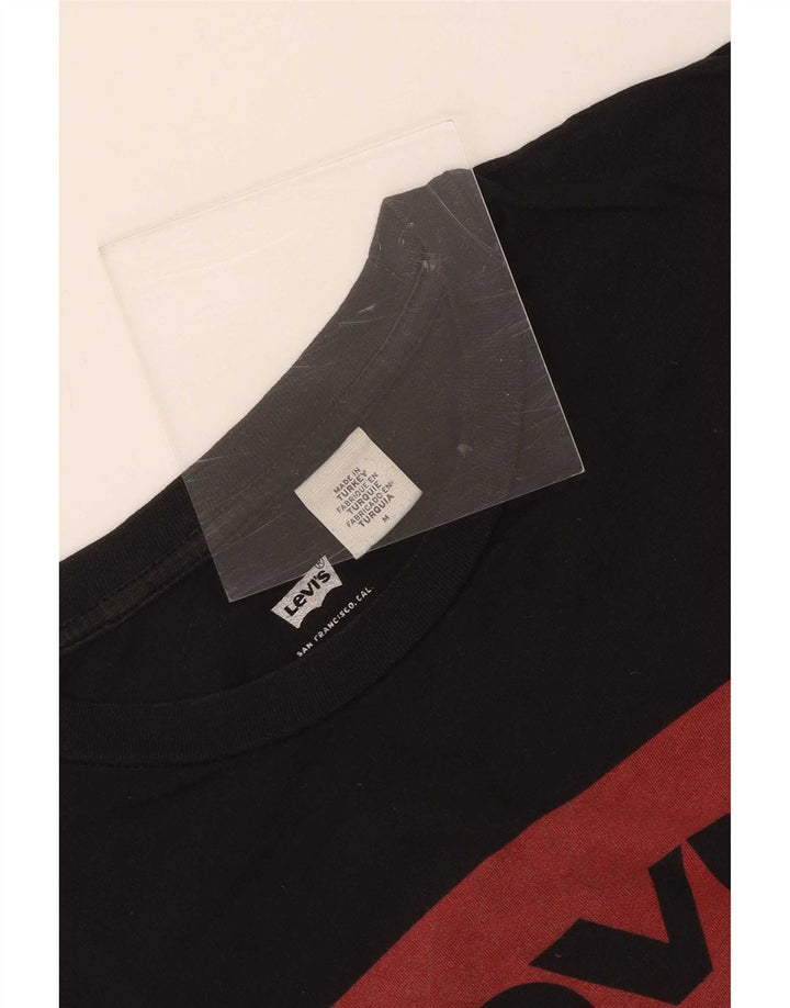 Levi's T-shirt graphique pour femme UK 12 Medium Black