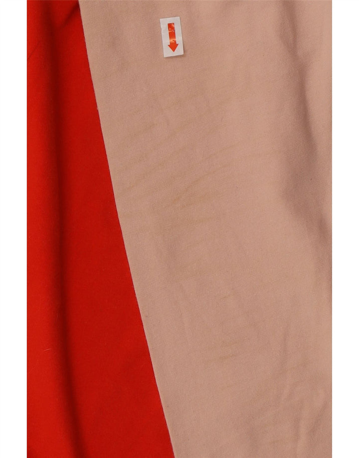 ADIDAS Haut graphique à manches longues pour homme en coton color block rouge moyen