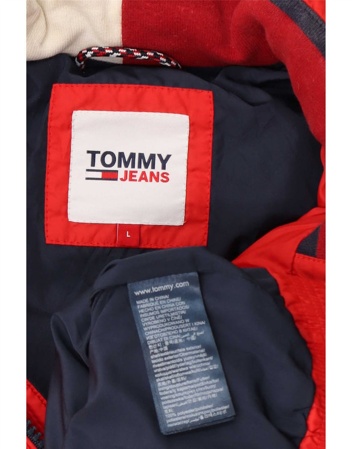 Tommy Hilfiger Veste matelassée pour homme UK 40 Large Rouge Polyester