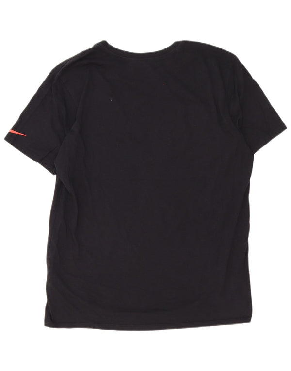 Nike Mens Athletic Cut Graphic T-Shirt Top Grand Noir Coton