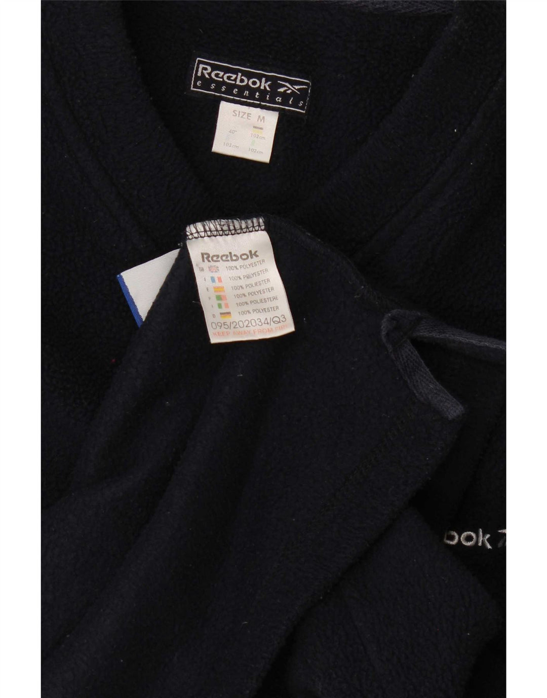 Reebok Pull Polaire Homme Bleu Marine Moyen Polyester
