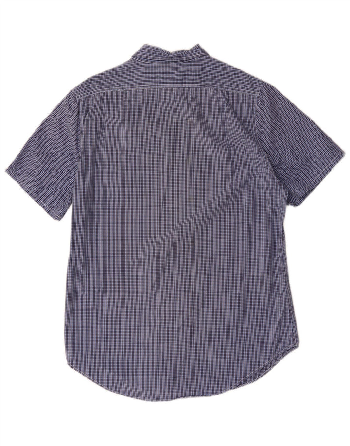 Ralph Lauren Chemise à manches courtes pour hommes en coton à carreaux bleu moyen