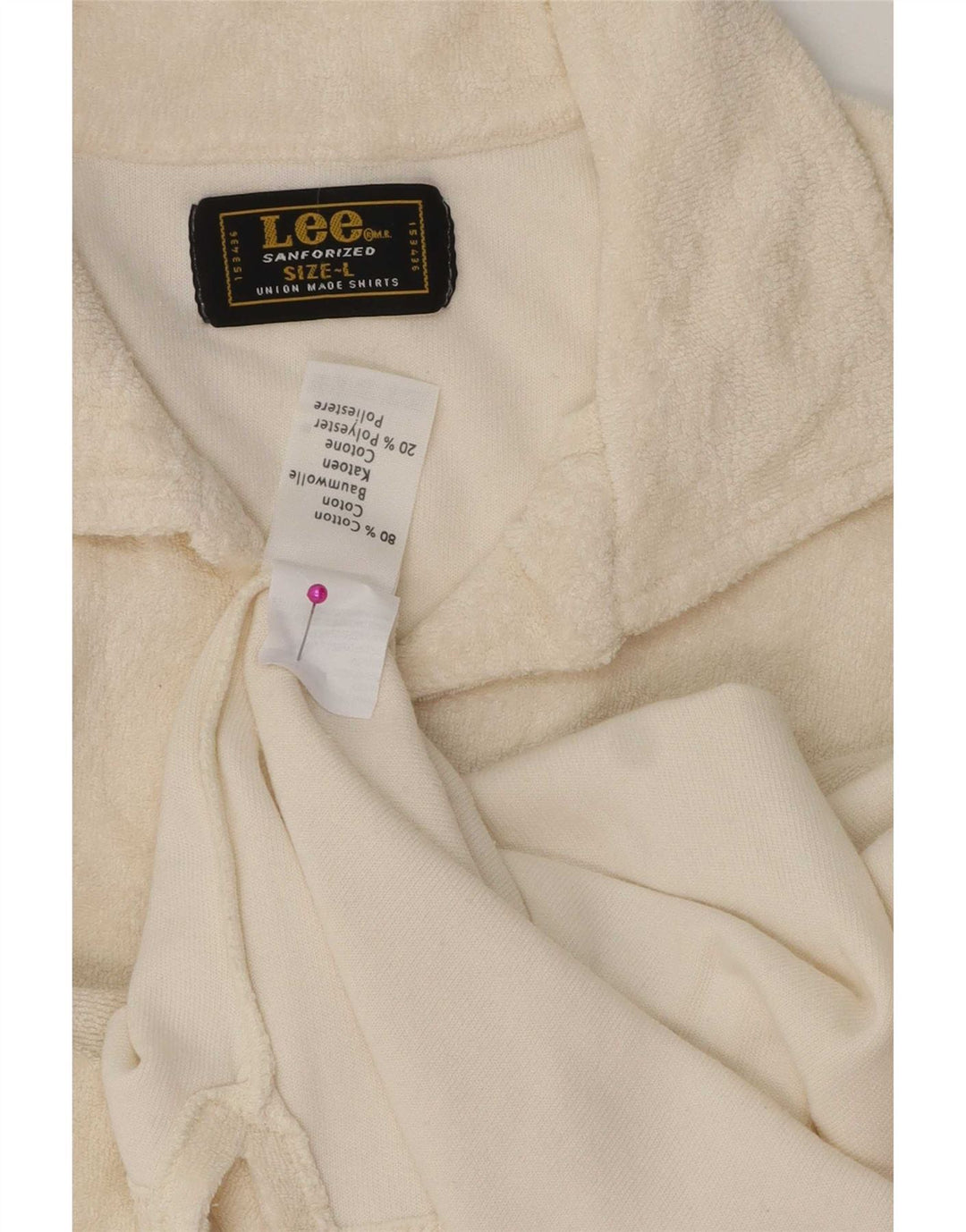 Lee Polo Homme Large Blanc Cassé Coton