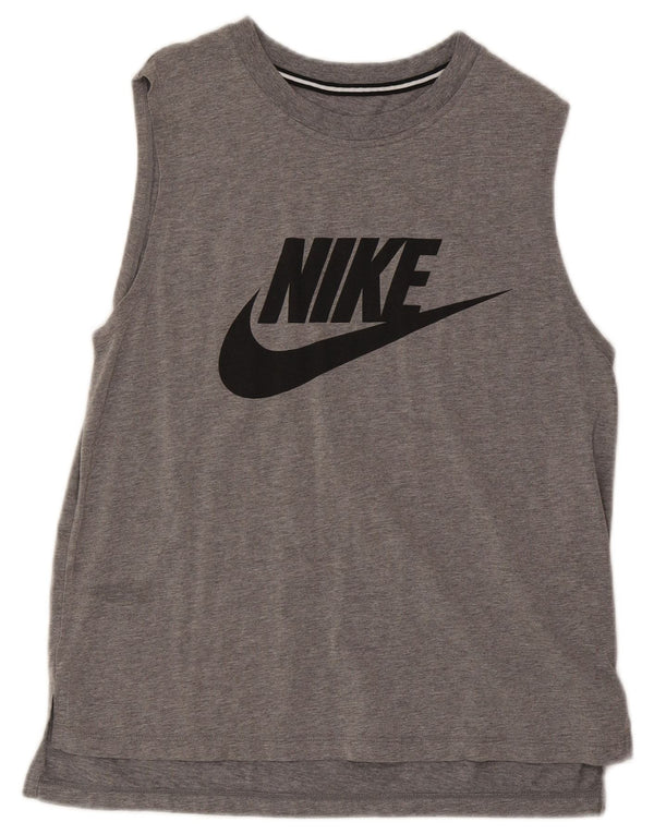 Nike Homme Débardeur Graphique Gris Moyen Moucheté Coton