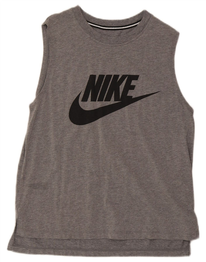 Nike Homme Débardeur Graphique Gris Moyen Moucheté Coton