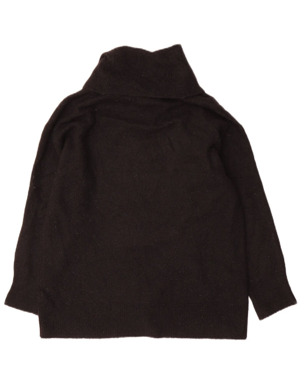 Massimo Dutti Pull surdimensionné à col roulé pour femme UK 10 Petit Noir