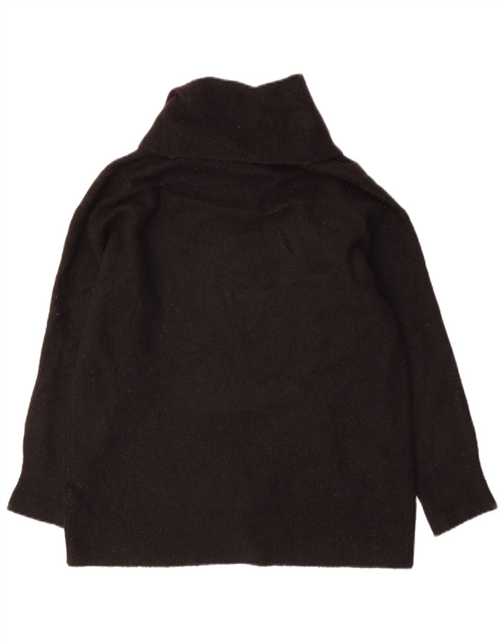 Massimo Dutti Pull surdimensionné à col roulé pour femme UK 10 Petit Noir