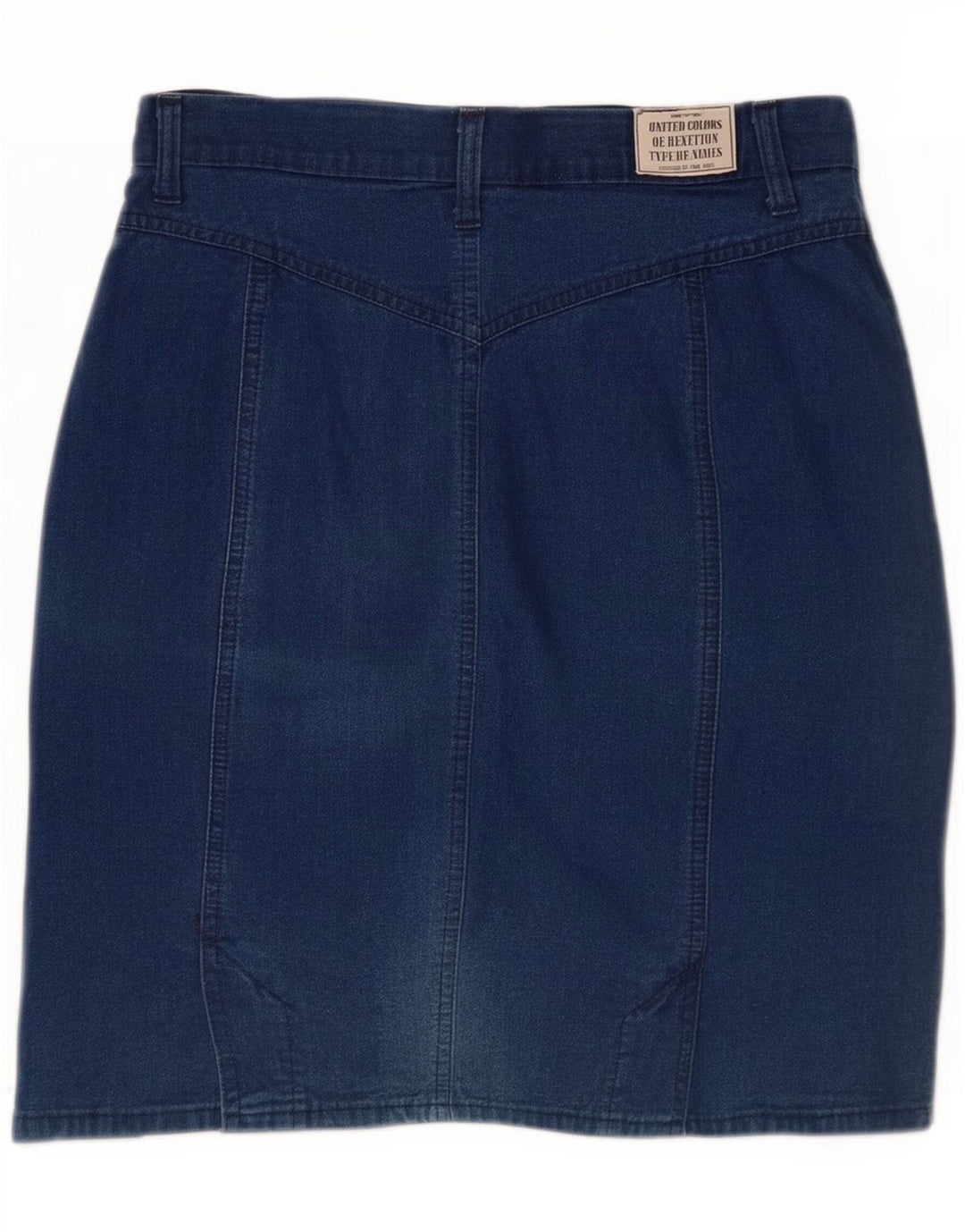 Benetton Jupe En Jean Femme IT 44 Medium W28 Bleu Coton