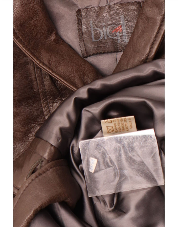 manteau en cuir homme vintage UK 38 Cuir brun moyen