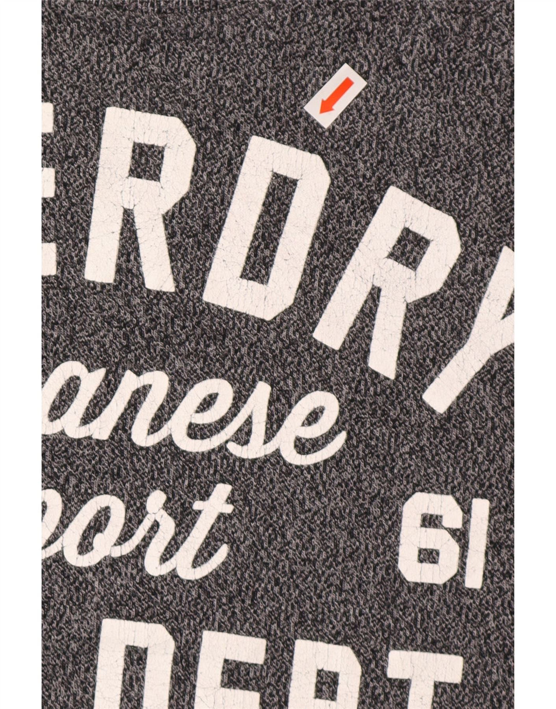 SUPERDRY T-Shirt Graphique Homme Gris Moyen Moucheté Coton