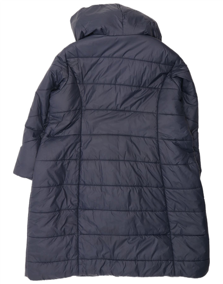 Monsoon Manteau matelassé surdimensionné à capuche pour femme UK 22 2XL Bleu marine Polyester