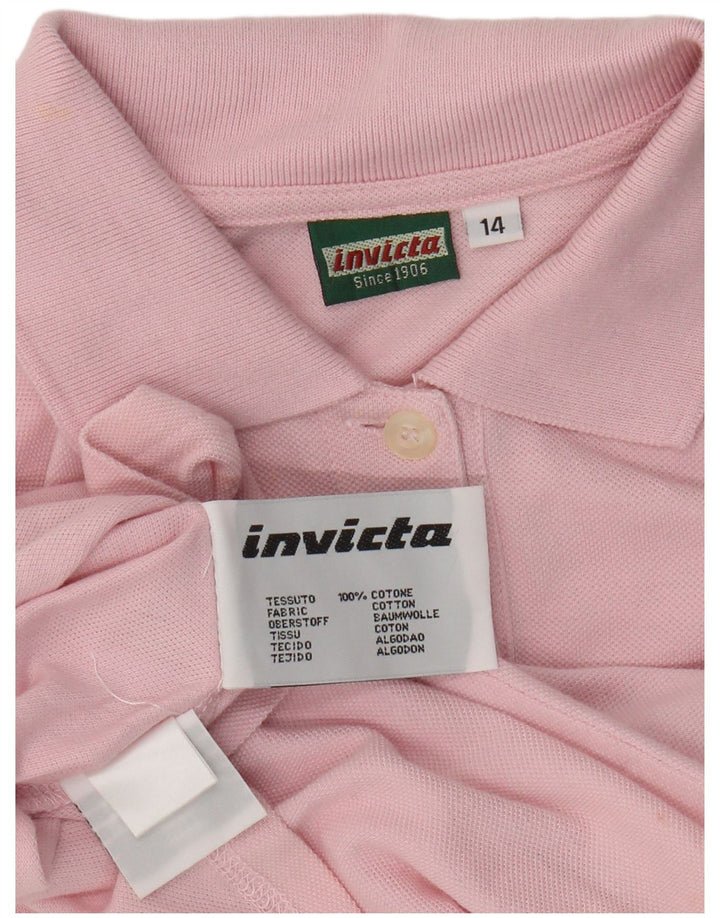 INVICTA Robe polo sans manches pour femme UK 14 Coton rose moyen