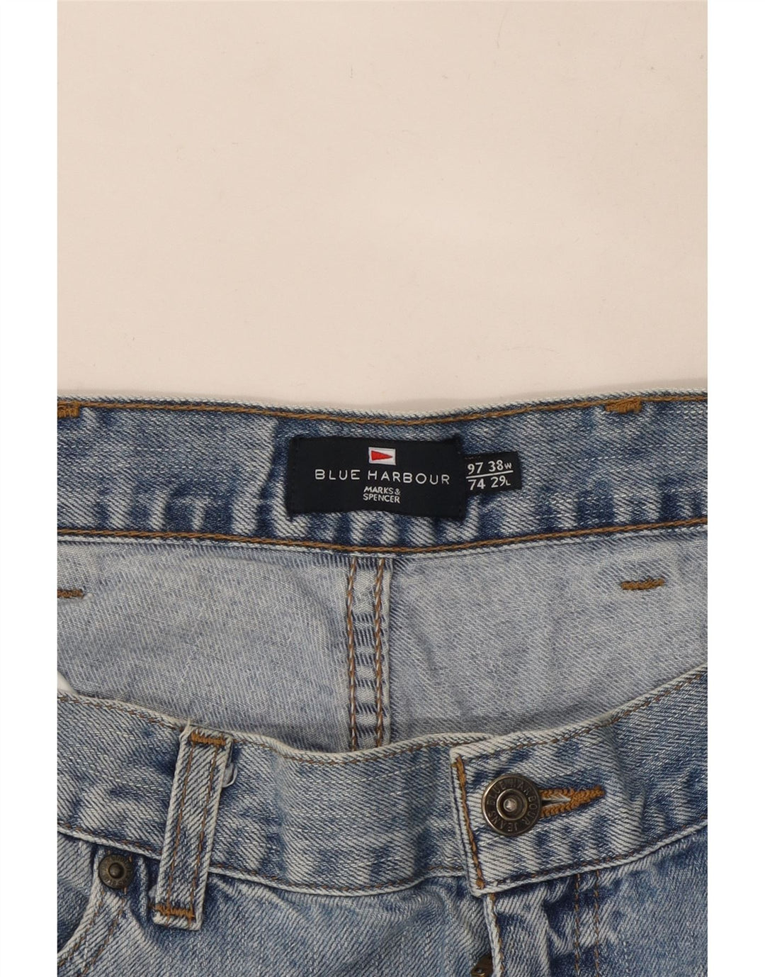 Marks & Spencer Jean droit homme W38 L29 bleu coton