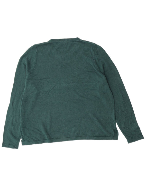 MARKS & SPENCER Pull à col rond pour femme UK 20 2XL Vert Acrylique