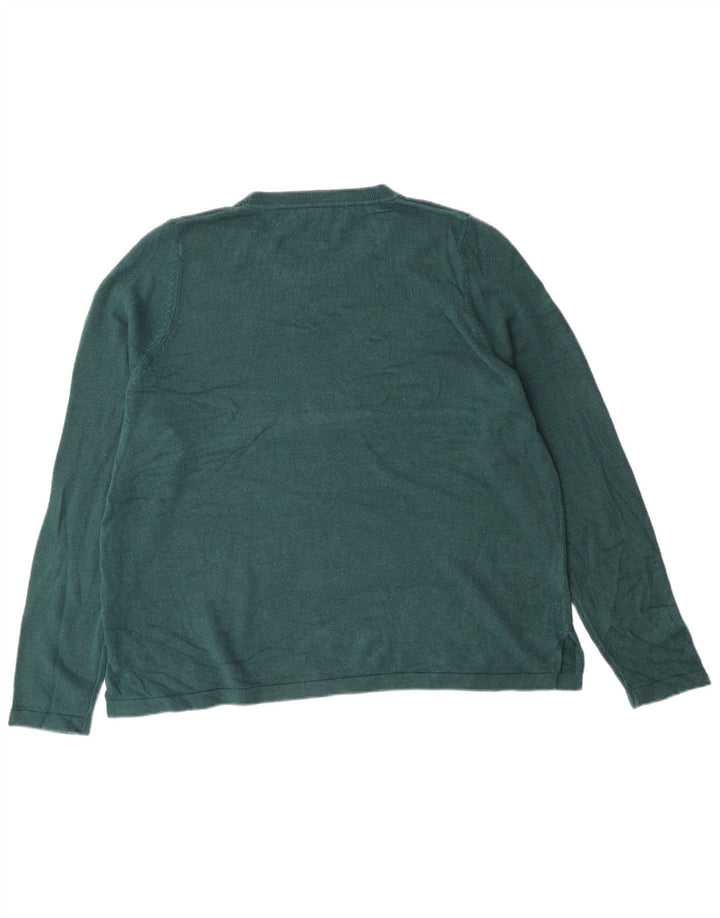 MARKS & SPENCER Pull à col rond pour femme UK 20 2XL Vert Acrylique