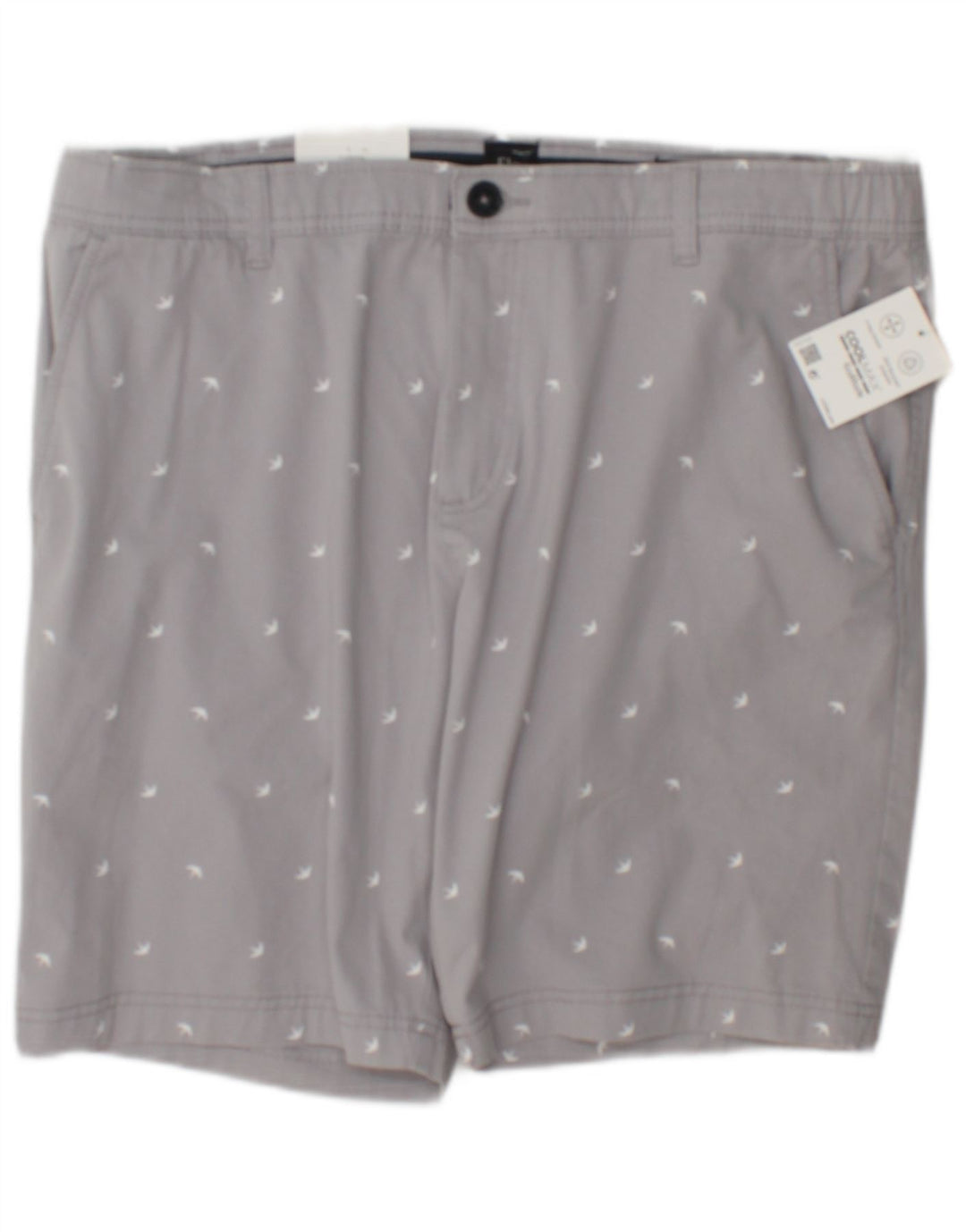C & A Short Chino Slim à Motif Abstrait pour Homme W38 XL Gris Coton