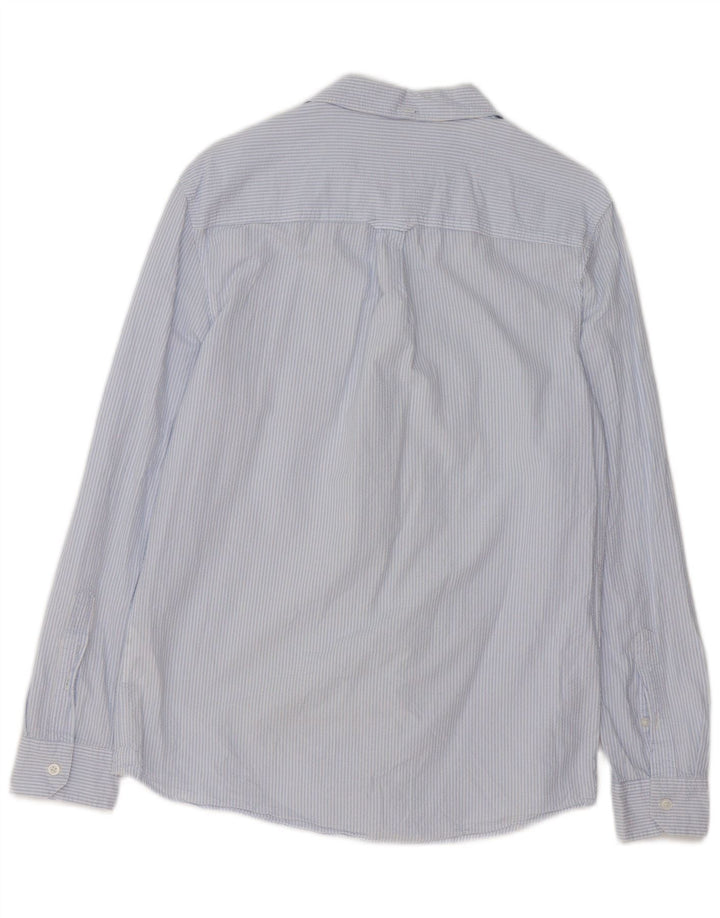 Jack Wills Chemise classique pour homme en coton à fines rayures bleu moyen