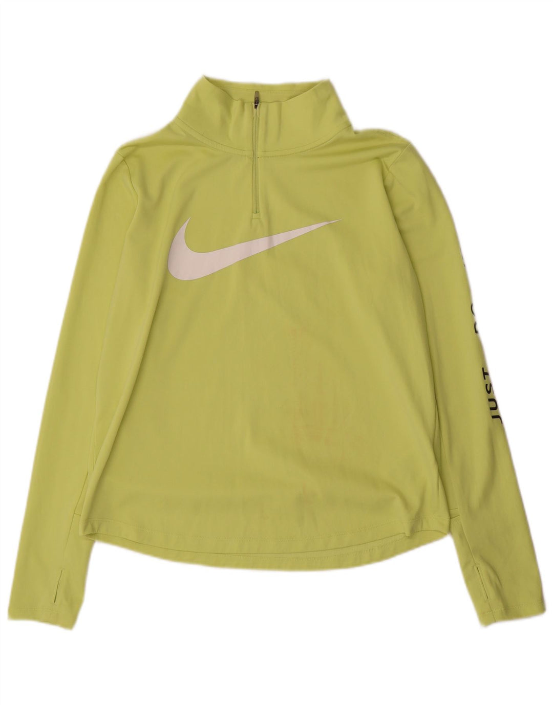 Nike Haut de survêtement à enfiler graphique Dri Fit pour femme UK 14 Vert moyen