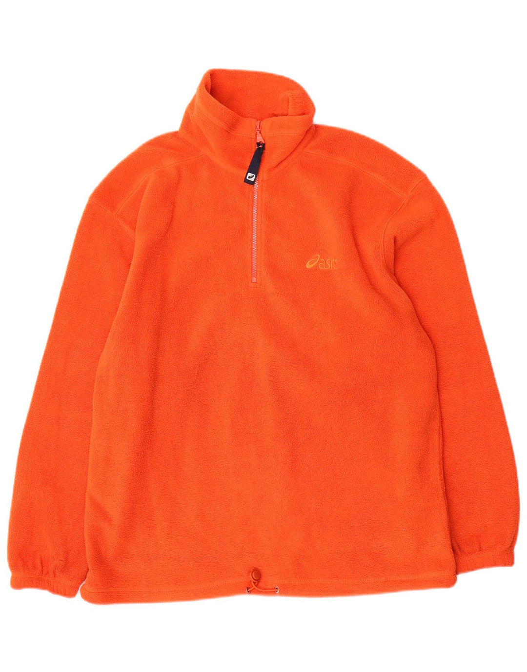 Asics Pull Polaire à Col Zippé Homme Orange Moyen Polyester