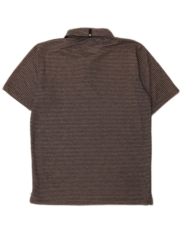 Puma Polo Homme Petit Rayure Gris Polyester