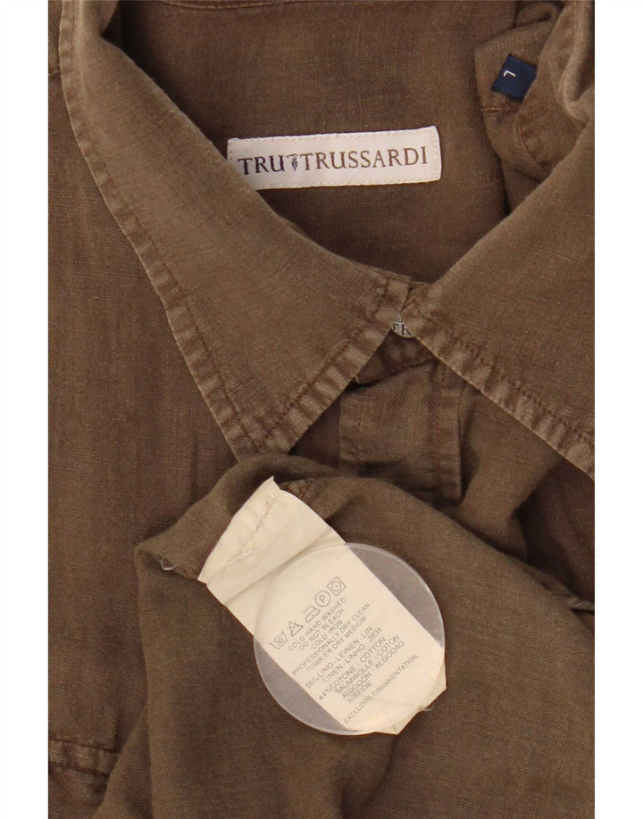 Trussardi Chemise Large Kaki Lin |