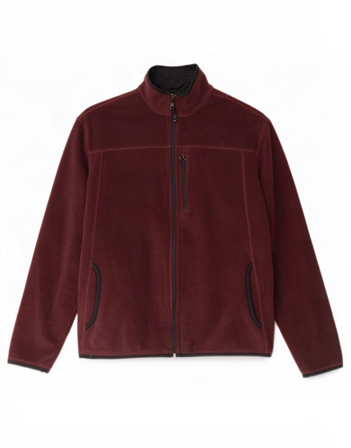 Marks & Spencer Veste polaire pour homme UK 40 Large Bordeaux Polyester