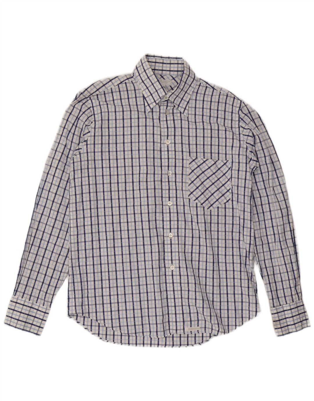 Ted Baker Chemise Homme Taille 3 Bleu Moyen Carreaux Coton
