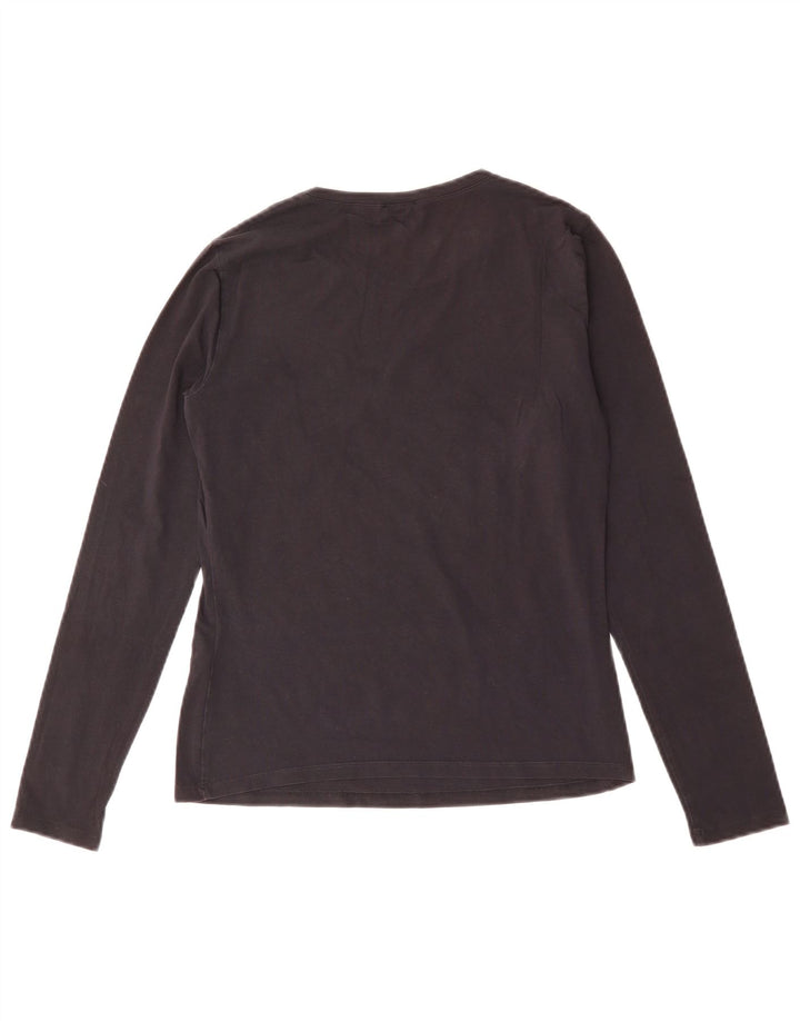 Armani Jeans Haut Graphique Femme Manches Longues IT 44 Coton Noir Moyen