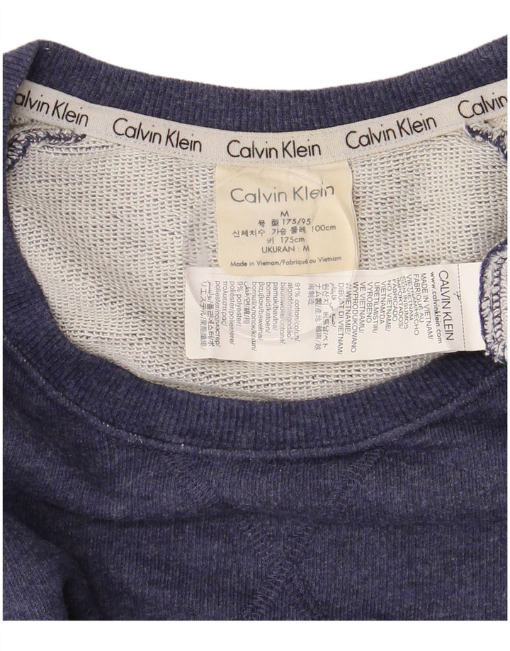 CALVIN KLEIN Sweat-Shirt Graphique Homme Bleu Marine Moyen Colourblock