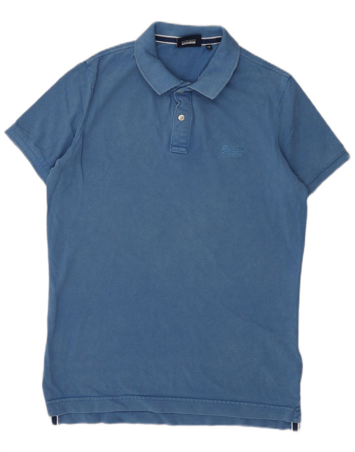 Superdry Polo Homme Grand Bleu Coton