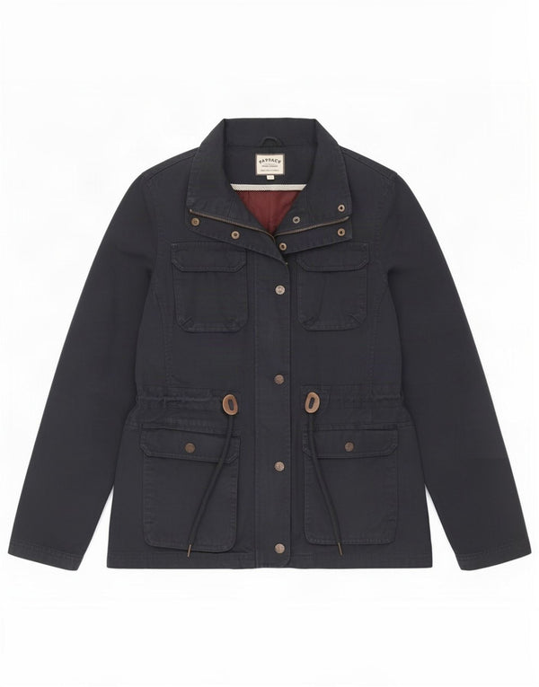 Fat Face Veste utilitaire pour femme UK 10 Petit coton bleu marine