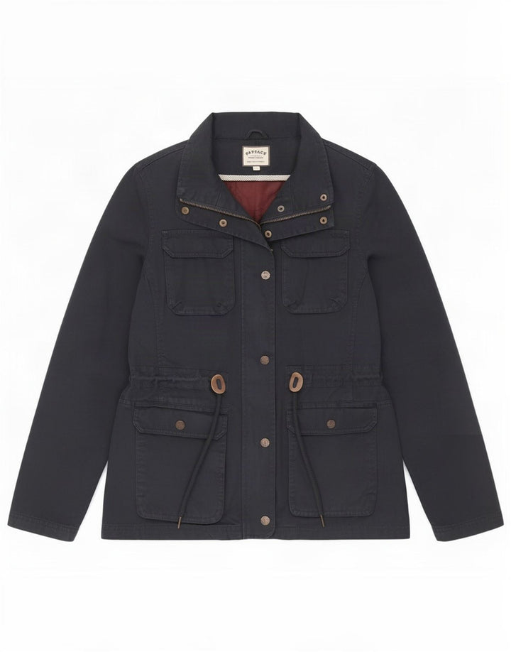 Fat Face Veste utilitaire pour femme UK 10 Petit coton bleu marine