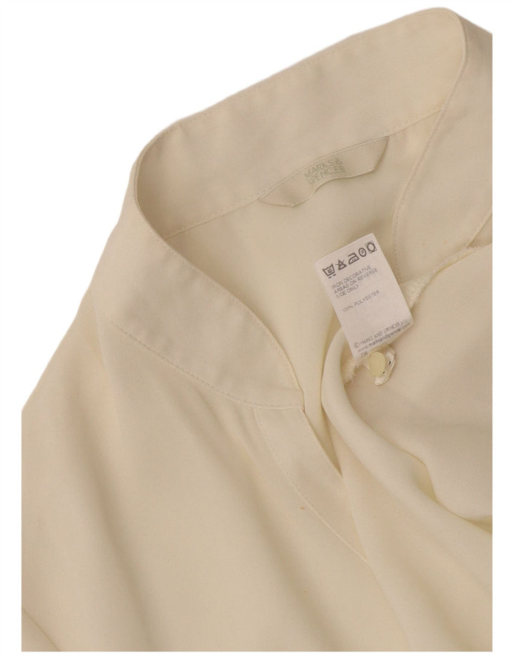 Marks & Spencer Chemisier pour femme UK 16 Large Blanc cassé Floral Polyester