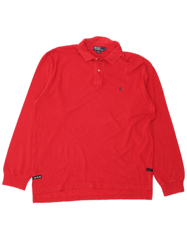 Polo Ralph Lauren Mens Long Sleeve Polo Shirt XL Red Cotton